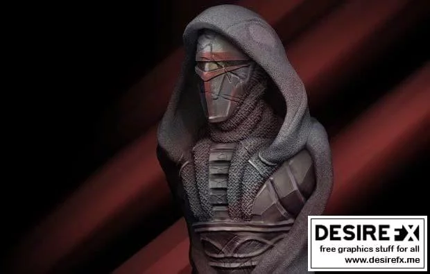 达斯·雷纳 3D打印模型|Darth Revan bust
