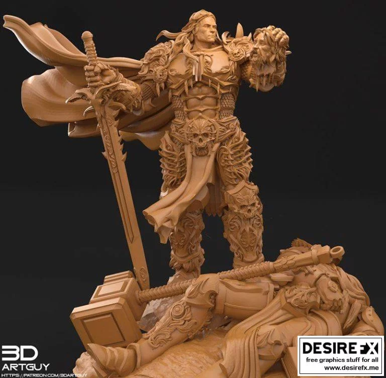 背叛之王 姿态一 3D打印模型|Betrayer King Pose One