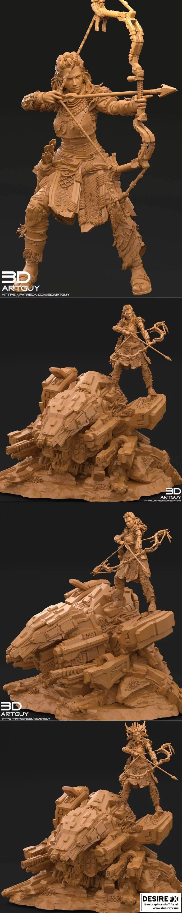 部落战士3D打印模型|Tribal Warrior