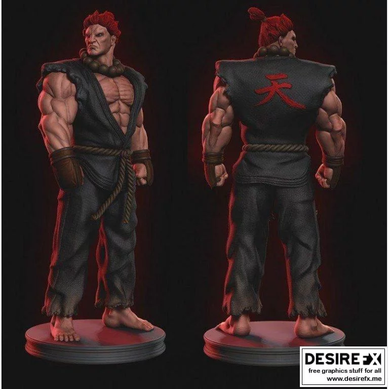 街霸：阿克马V2 3D打印模型|Akuma V2 Street Fighter