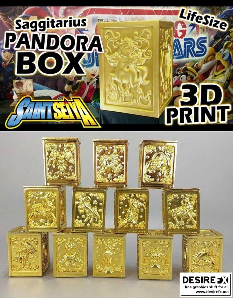圣斗士星矢 Pandora黄金盒 3D打印模型|Saint Seiya Pandora Gold Boxes