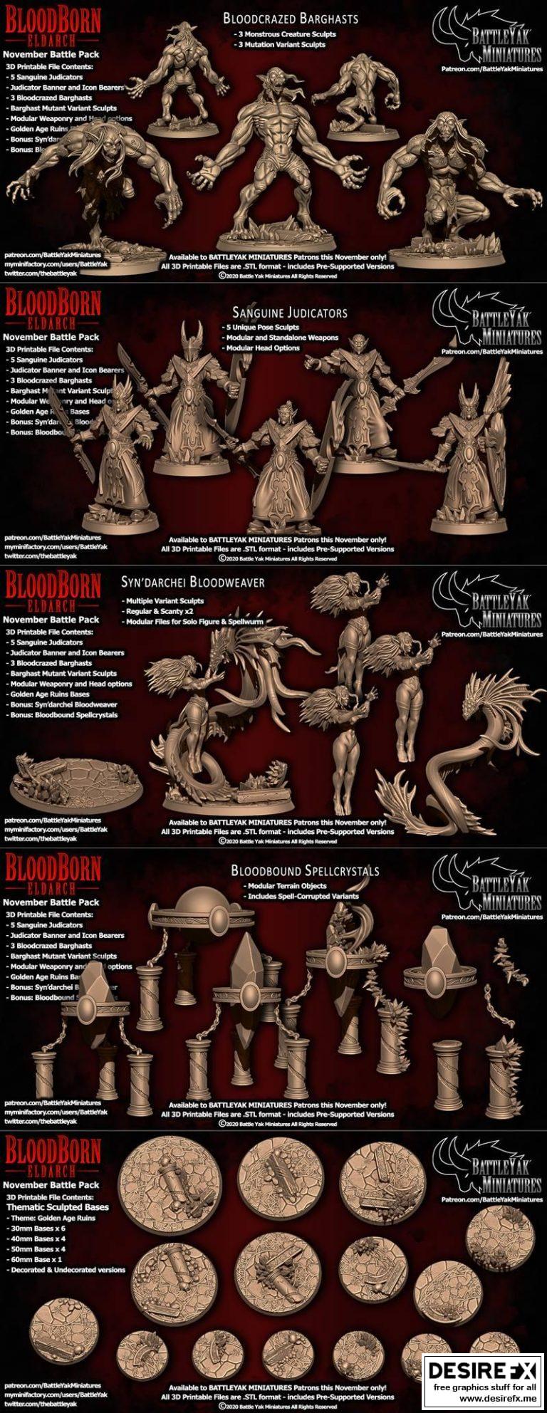 血裔王座 3D打印模型|Battle Yak – Bloodborn Eldarch