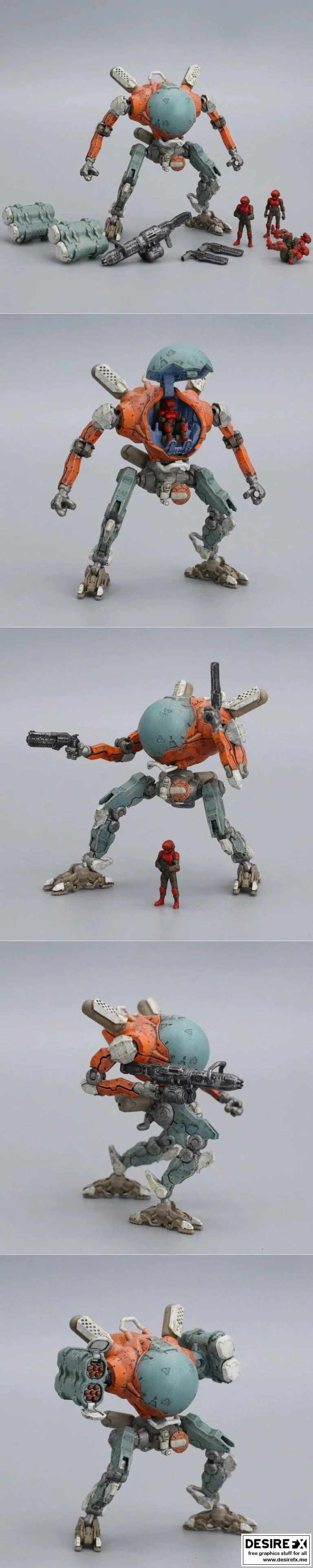 3D打印模型：胖虎机械人|Pocket Mech Fatboy