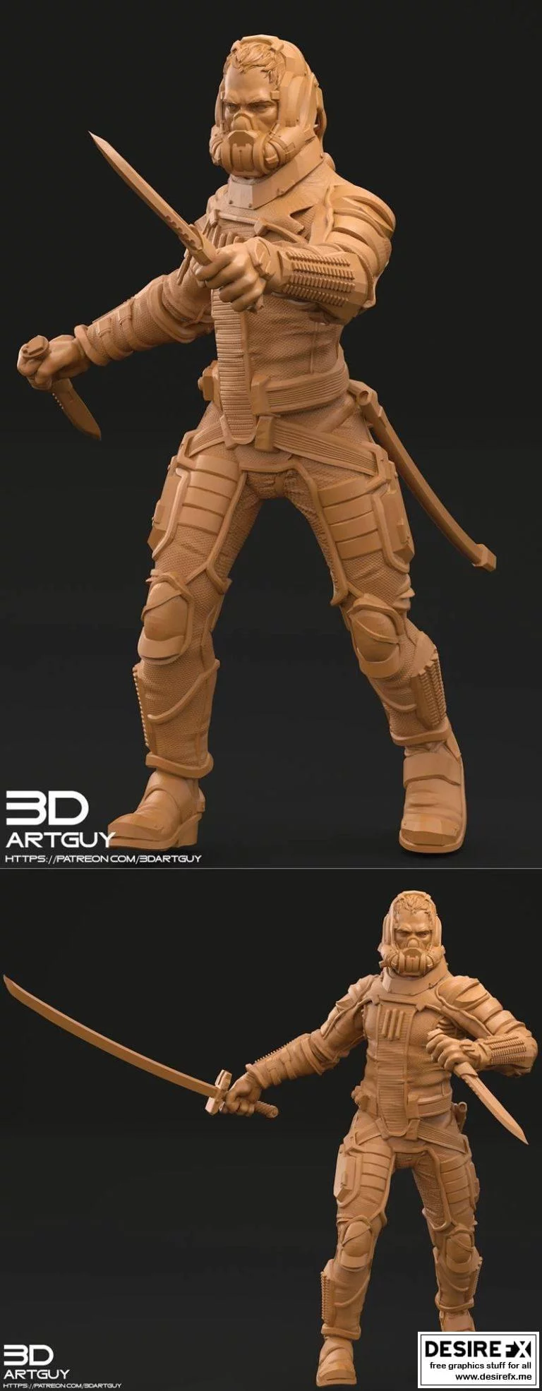 沙漠守护者3D打印模型|Desert Guard