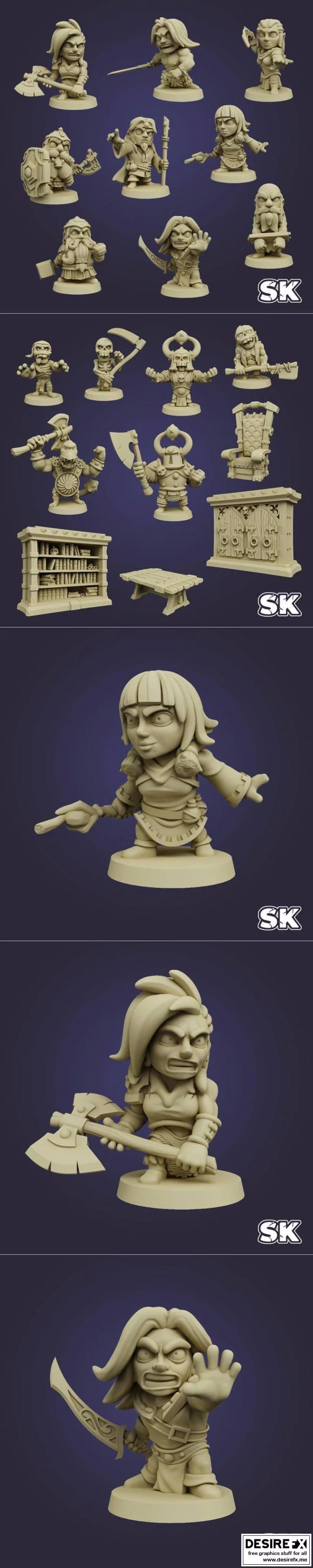 弧adian HQ首波发布：英雄系列3D打印模型|Arcadian HQ – First wave and Heroes