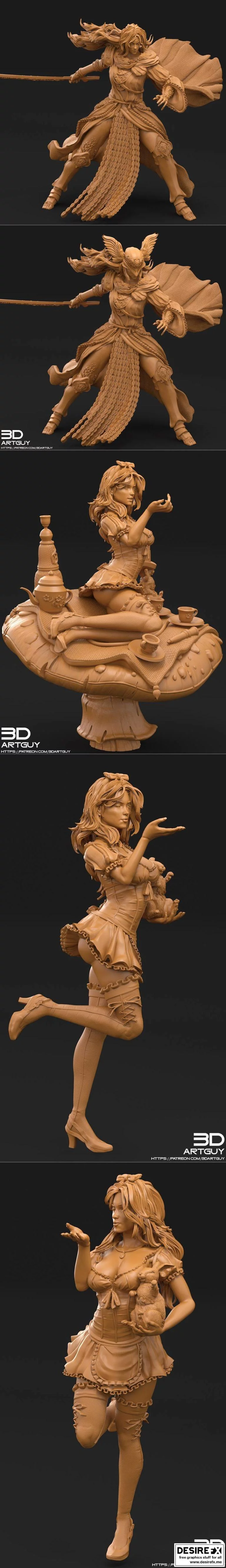 3D打印模型：奇幻角色集合包2022五月版|3DArtGuy – Fantasy Characters Pack May 2022