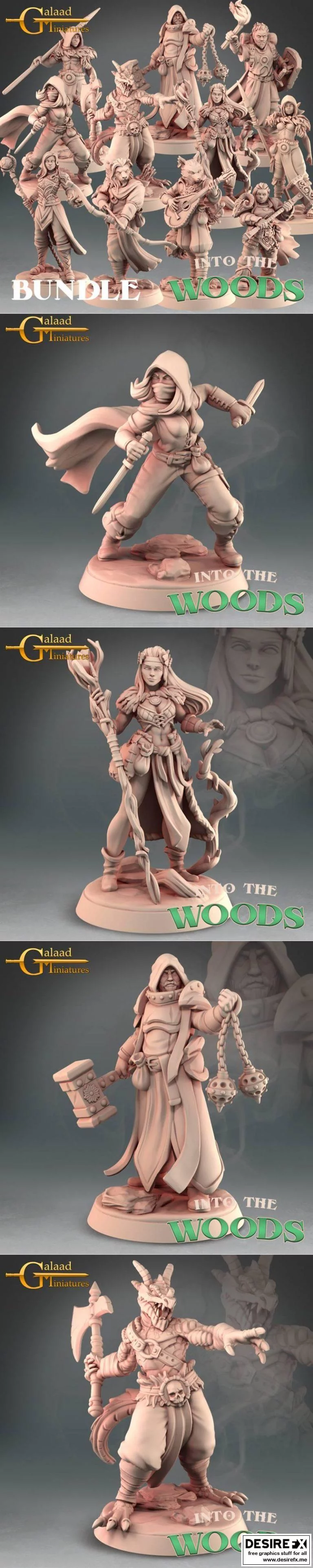 Galaad迷你玩偶 - 英雄套装3D打印模型|Galaad Miniatures – Heroes Bundle