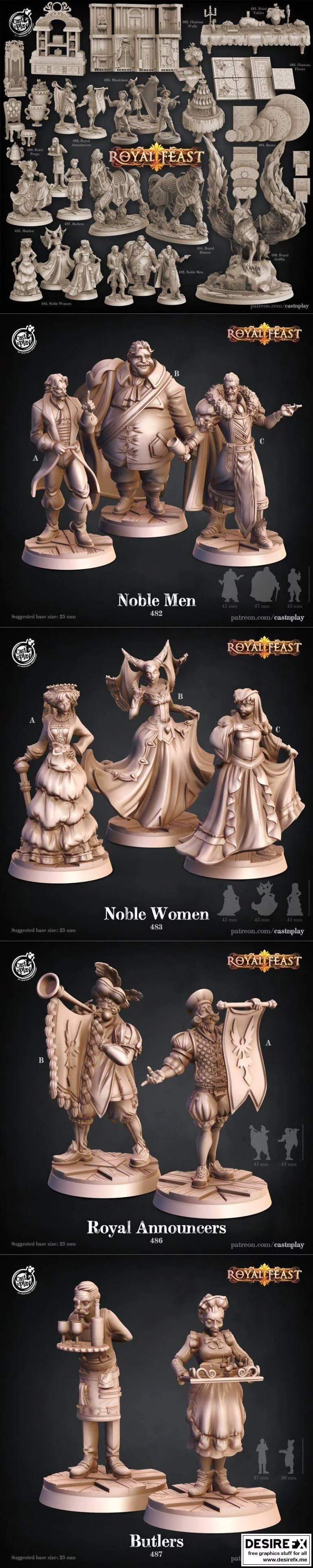 Cast N Play – 皇家盛宴 2022 3D打印模型集|Cast N Play – Royal Feast February 2022