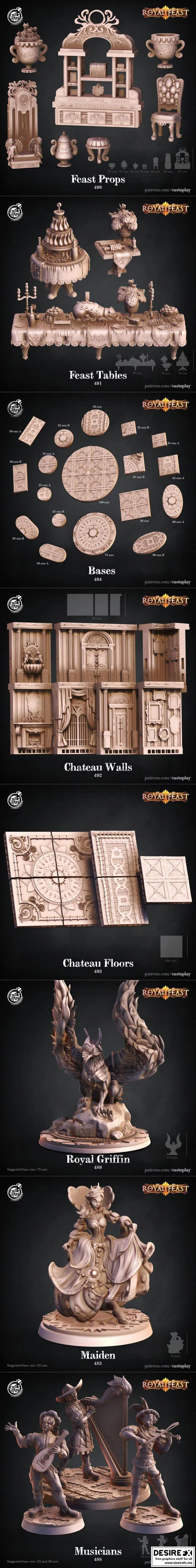 Cast N Play – 皇家盛宴 2022 3D打印模型集|Cast N Play – Royal Feast February 2022