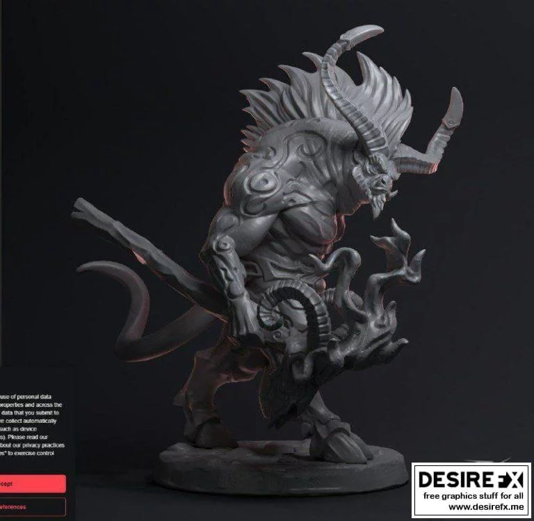 动漫《魔兽世界》角色“兽人”3D打印模型|Taurenoid