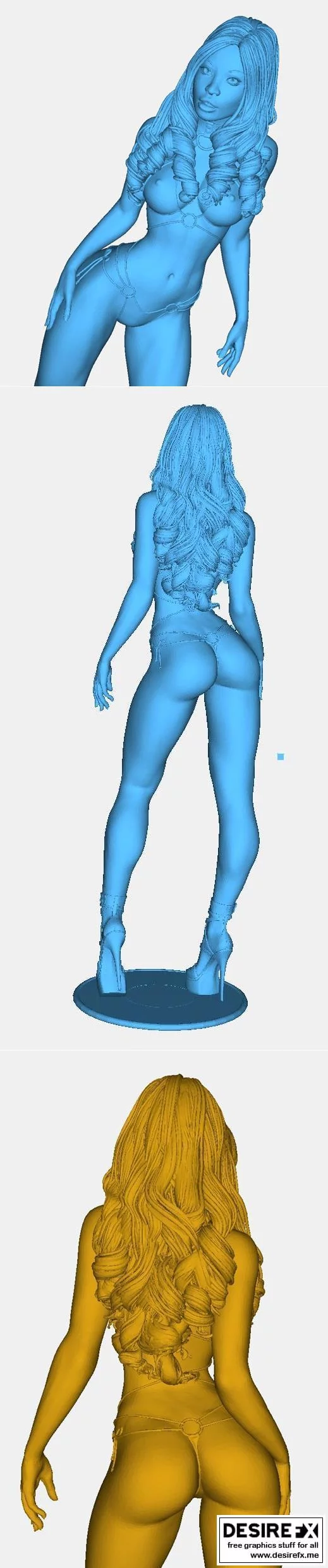 3D打印女模：动漫游戏角色还原模型|Female model