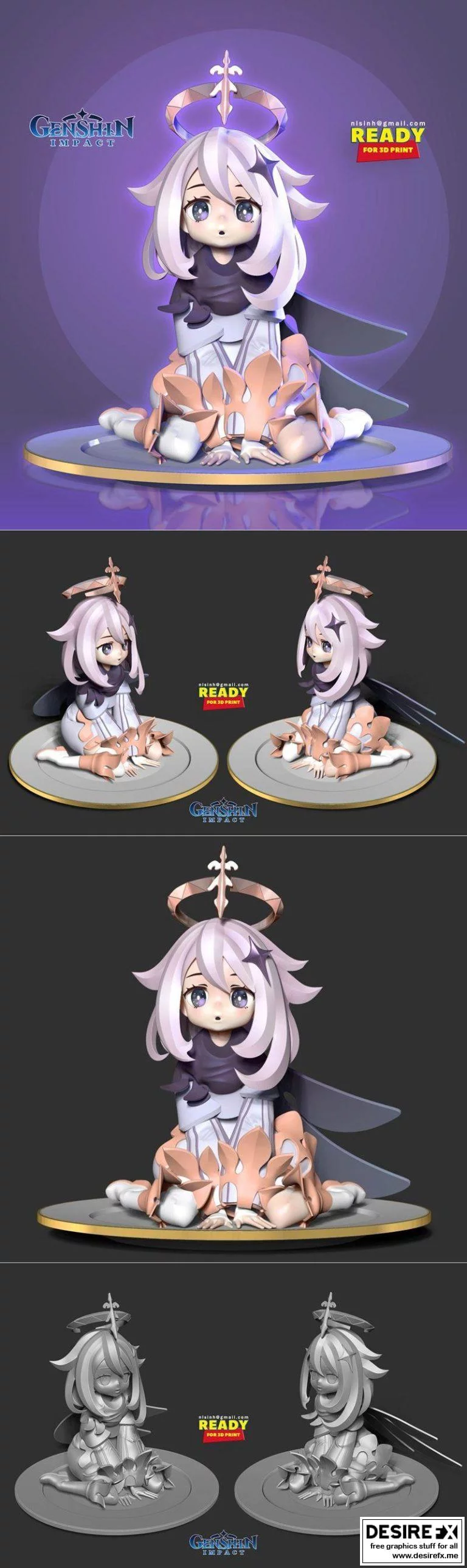 帕姆——原神3D打印模型|Paimon – Genshin Impact Fanart