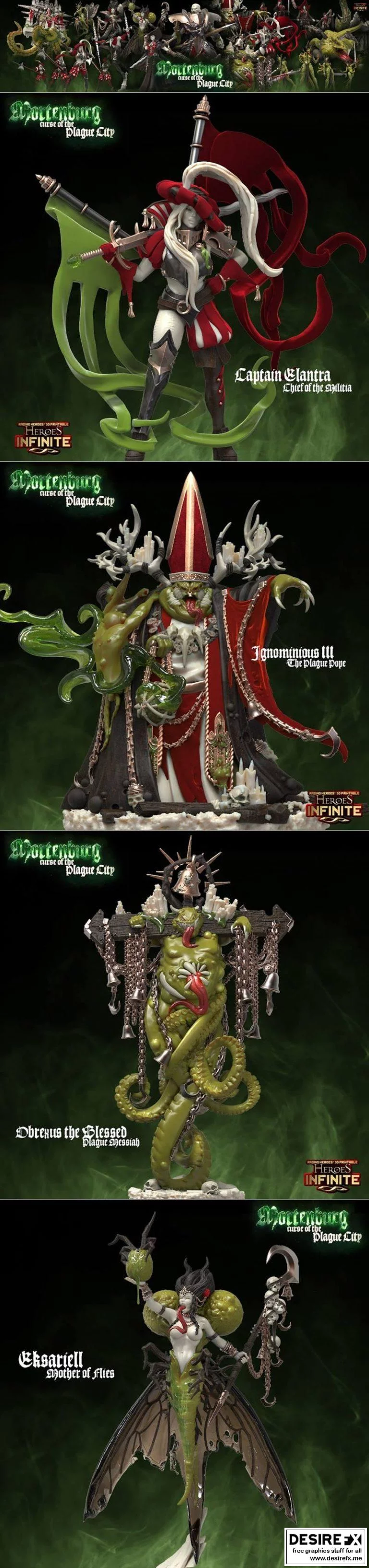 英雄无限——莫尔滕堡——瘟疫之城诅咒 3D打印模型|﻿Heroes Infinite – Mortenburg – Curse of the Plague City May 2022