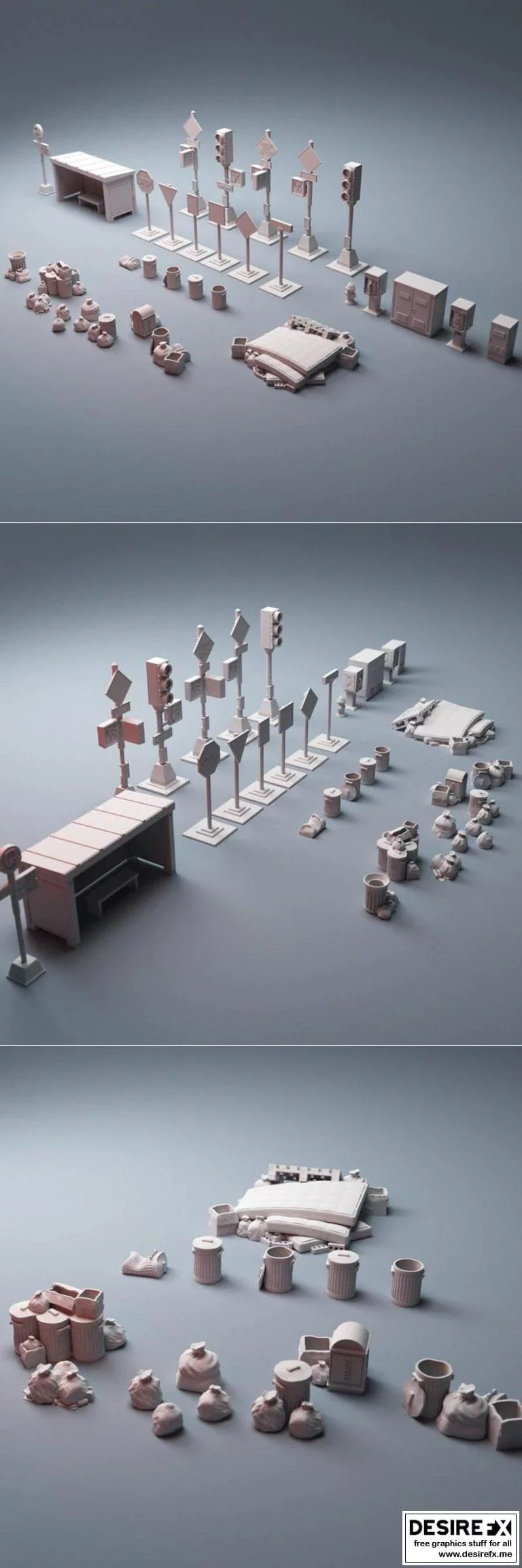 Urban Scatter Bundle 2：动漫游戏角色3D打印模型集|Urban Scatter Bundle 2