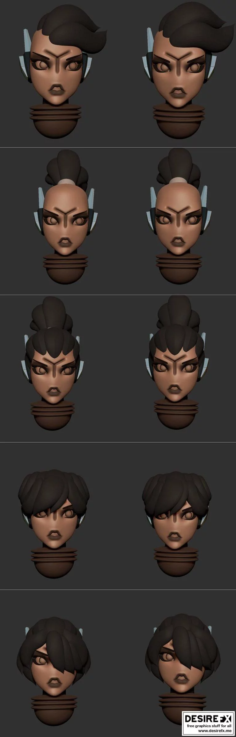 优质动漫作品中的经典角色3D打印模型集|Greater Good Anime Heads