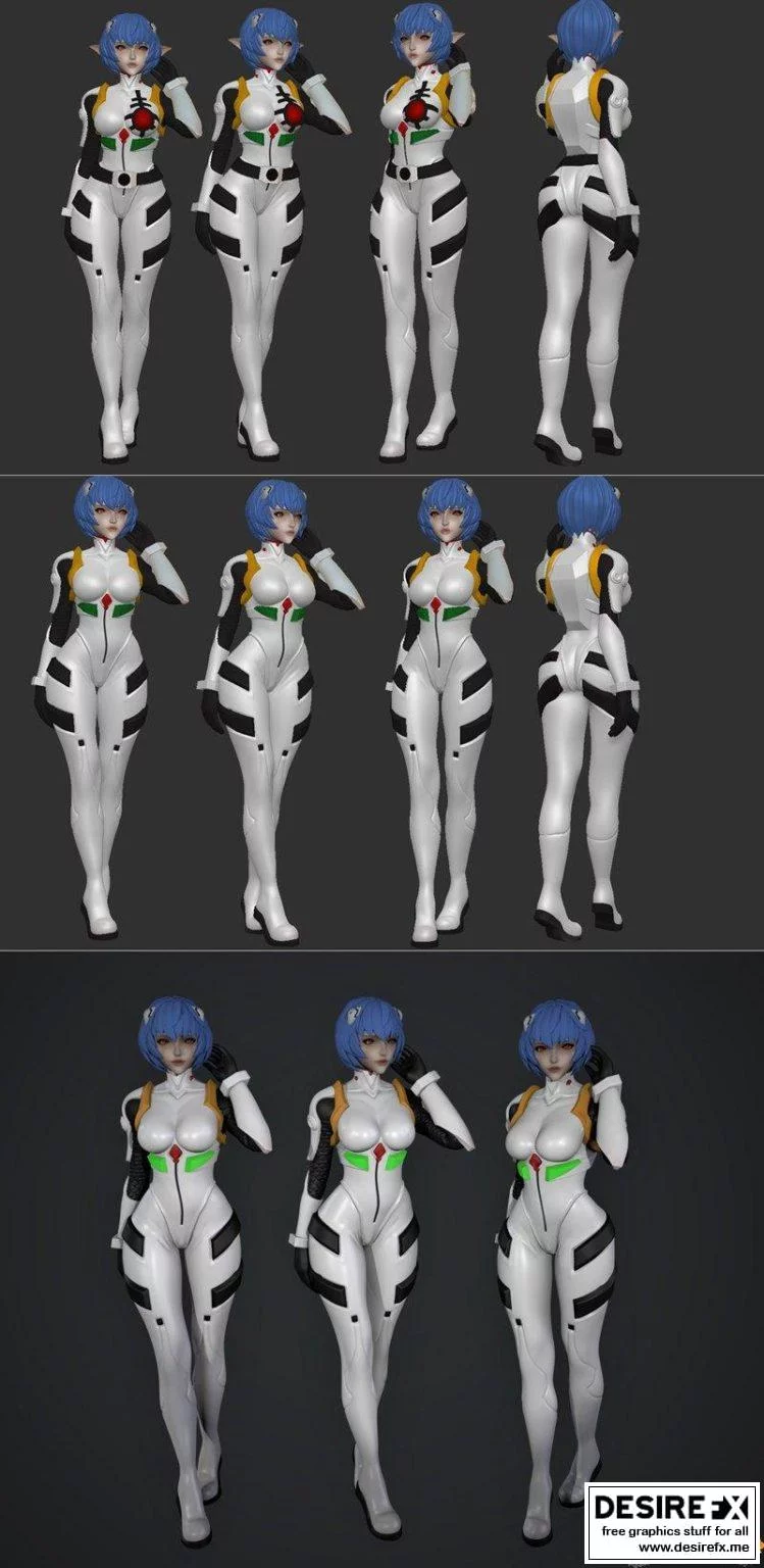 Rei Ayanami 3D打印模型|Rei Ayanami Space Elf Figurine