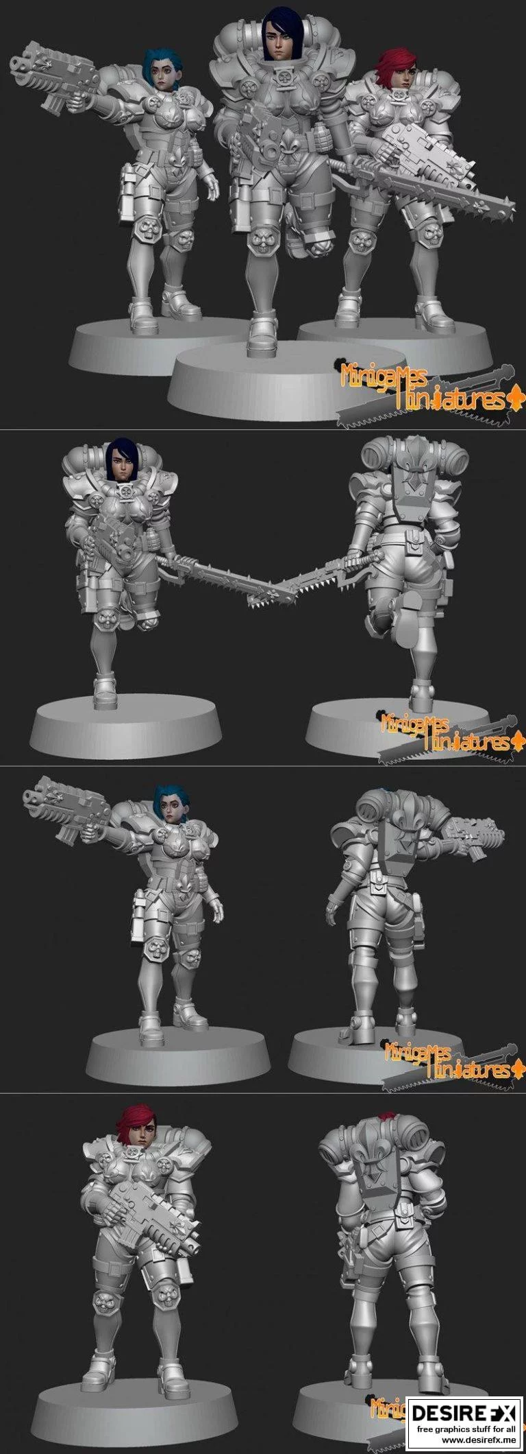 太空修女动漫3D打印模型集第二部分（2022年2月）|Space Nuns Anime Figurines Part 2 February 2022