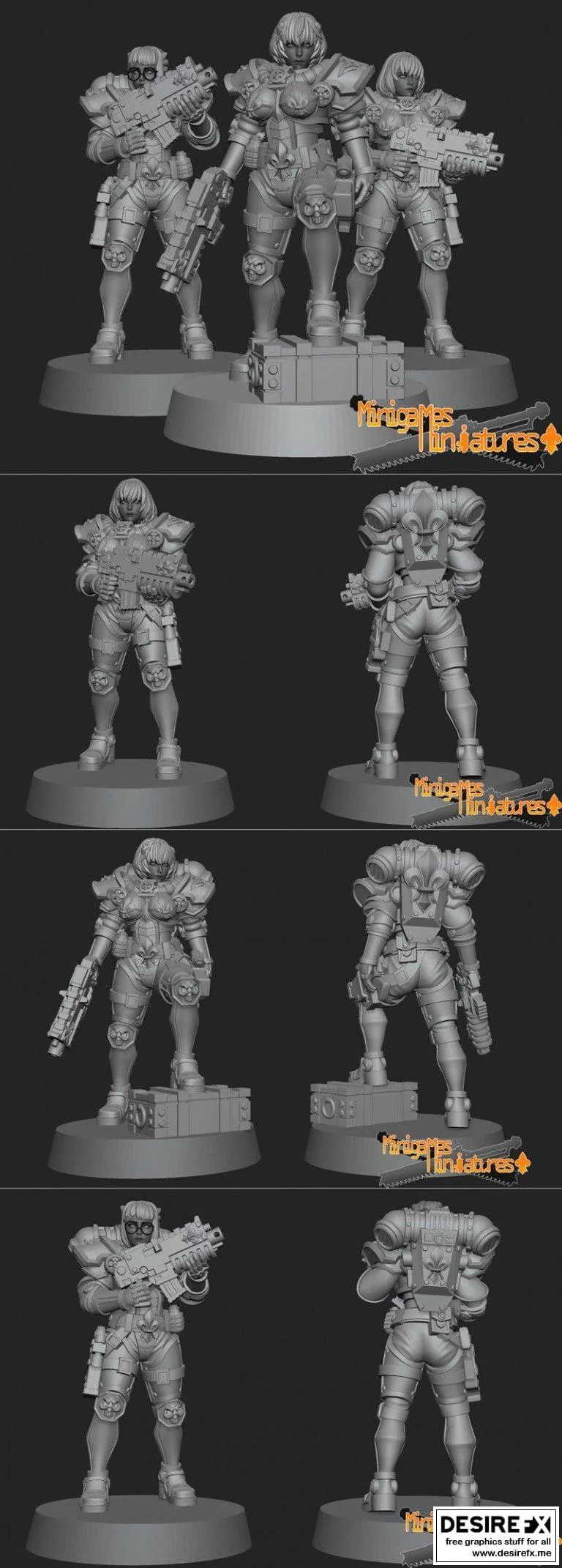 太空修女动漫3D打印模型集 第一辑（2022年2月）|Space Nuns Anime Figurines Part 1 February 2022