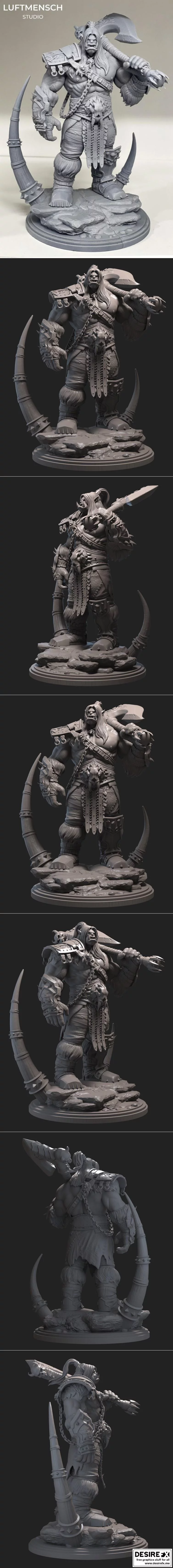 魔兽世界-格罗姆·地狱咆哮-3D打印模型|Grommash Hellscream