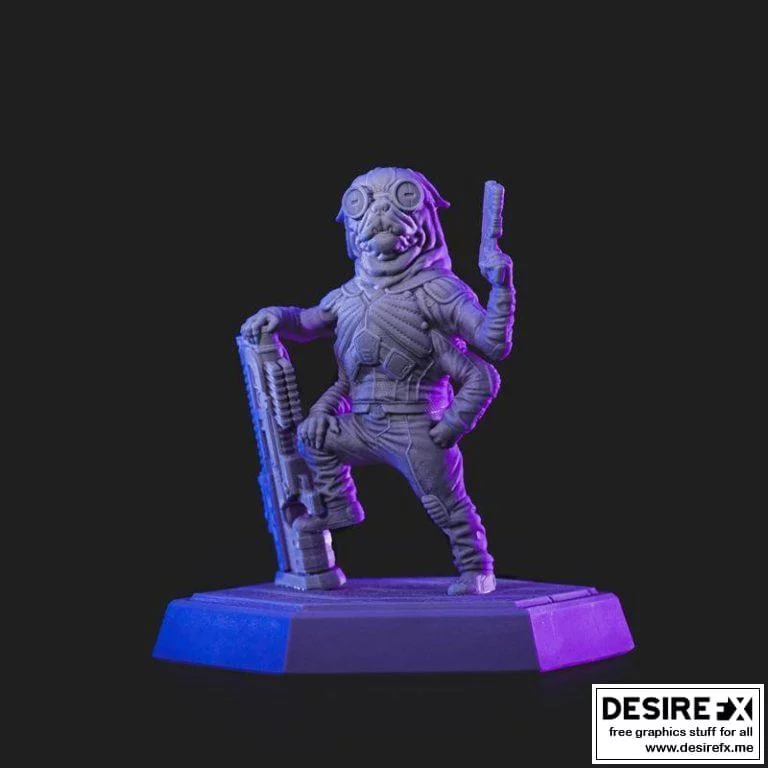 Cyberpug：3D打印动漫角色模型集|Cyberpug