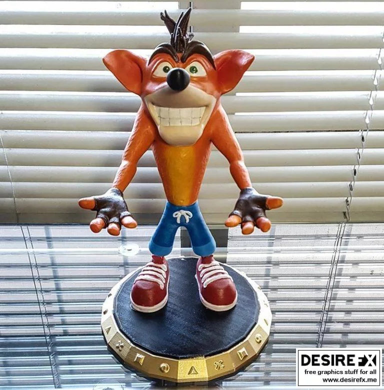 Crash Bandicoot 3D打印模型|Crash Bandicoot Washed