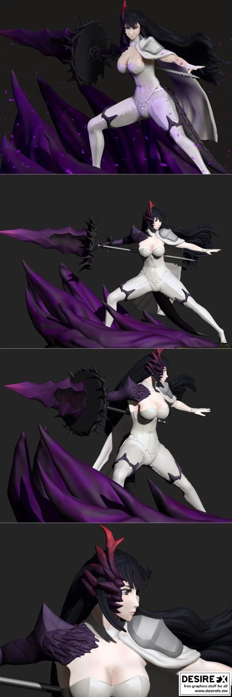 史诗七剑 赛西莉亚 3D打印模型|Fallen Cecilia Epic Seven