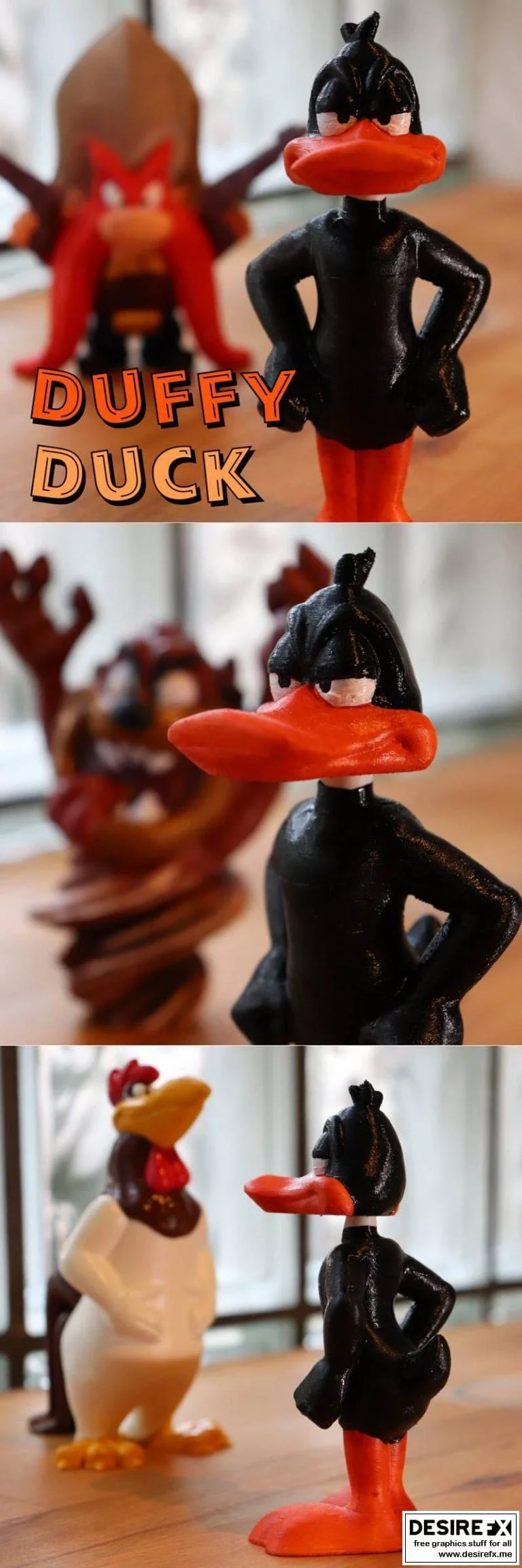 动漫《Duffy Duck》角色3D打印模型|Duffy Duck