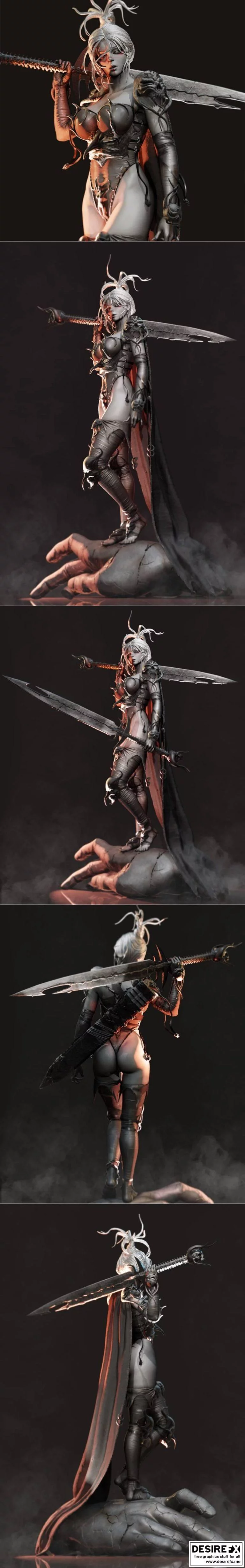 战姬女神 3D打印模型|Warrior Lady