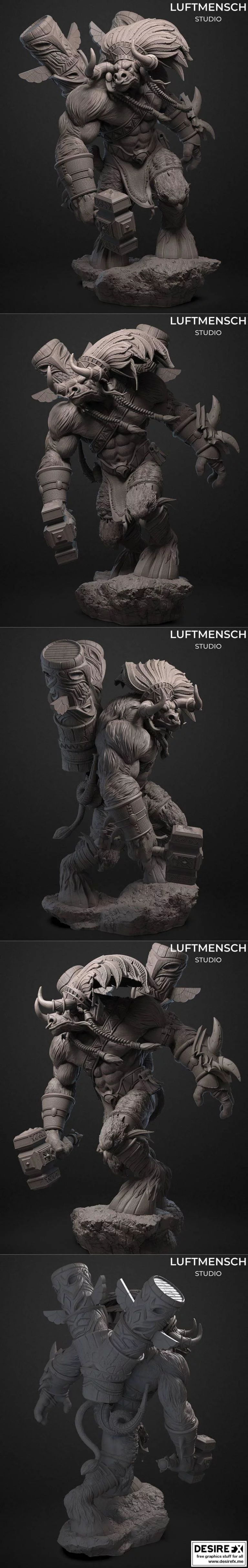 血蹄家族：Baine的3D打印模型|The Baine Bloodhoof