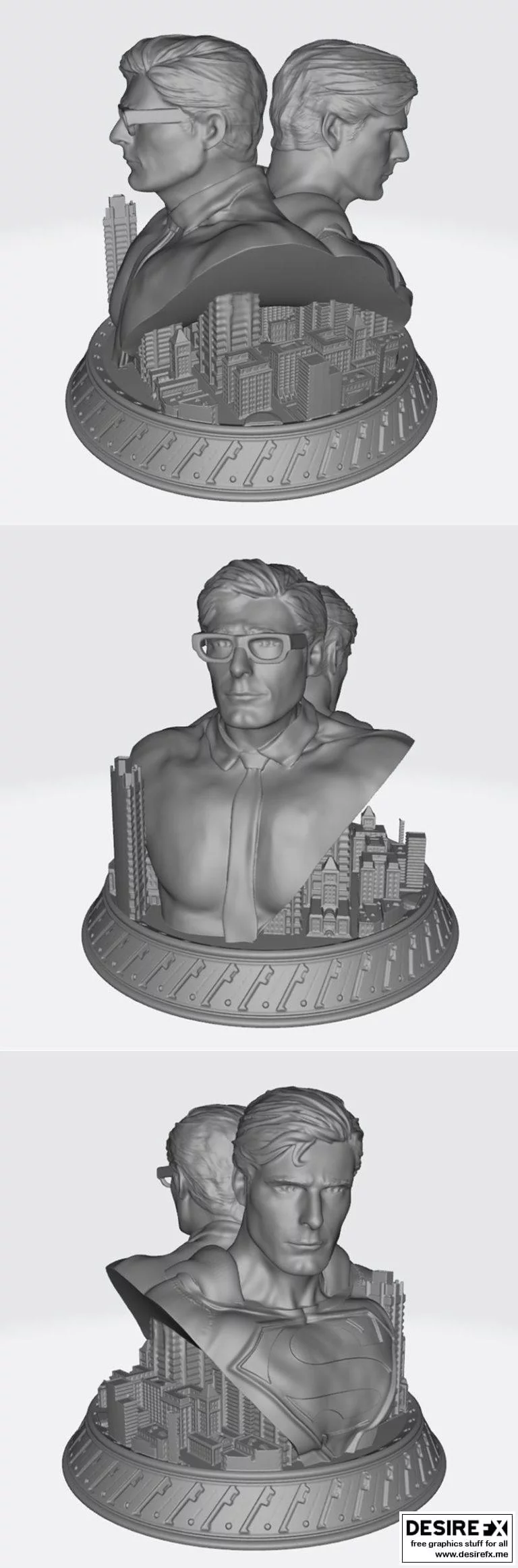 Kent Supes Bust - 3D打印模型：超人雕塑设计|Kent Supes Bust