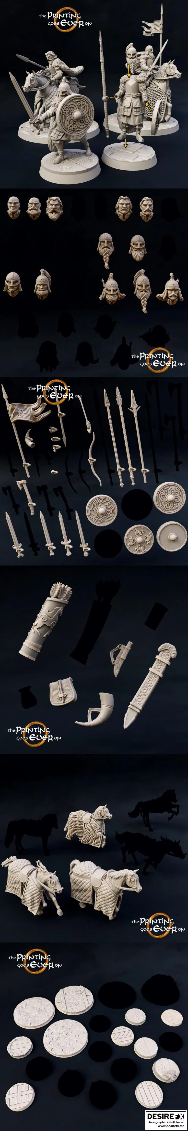 耳 Guards 3D打印模型|Modular Ridermercia Earls Guards