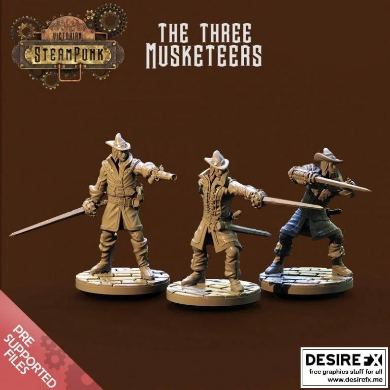 三剑客3D打印模型|The Three Musketeers