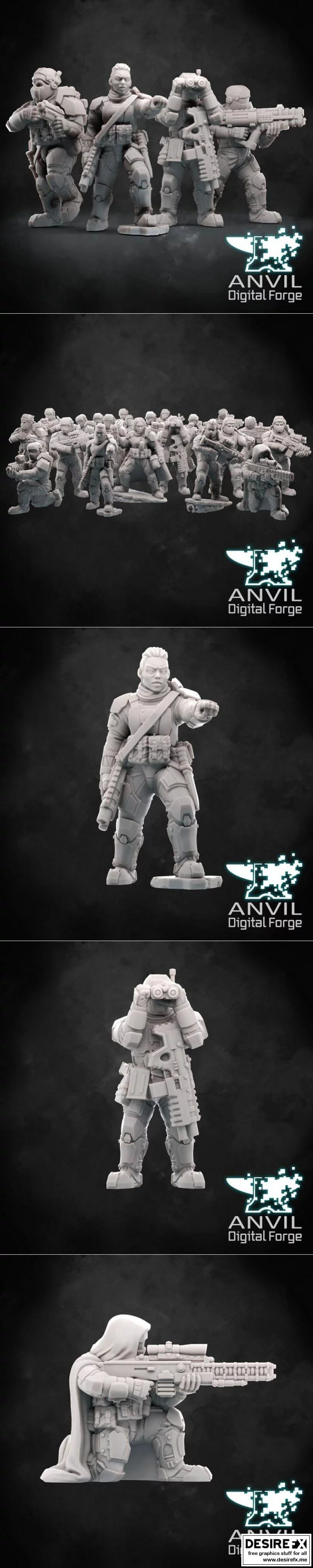 Anvil Digital Forge – 共和军重装步兵 3D打印模型|Anvil Digital Forge – Republic Grenadiers