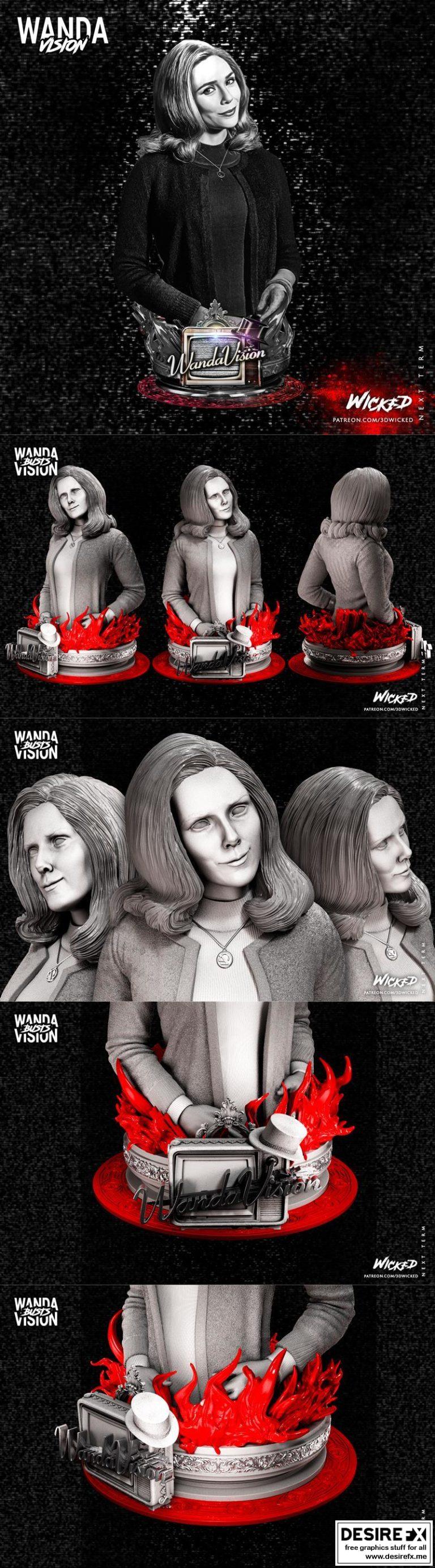 Wicked - 瓦纳·爆破版 3D打印模型|Wicked – Wanda Bust