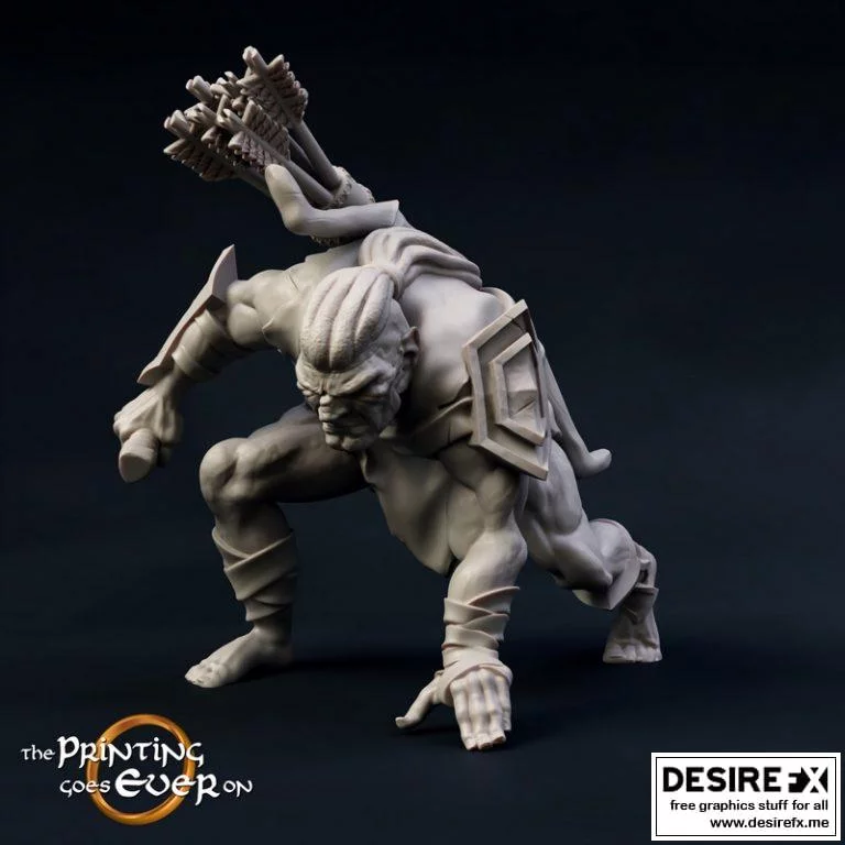 半兽人侦察兵 3D打印模型|Half Orc Scout