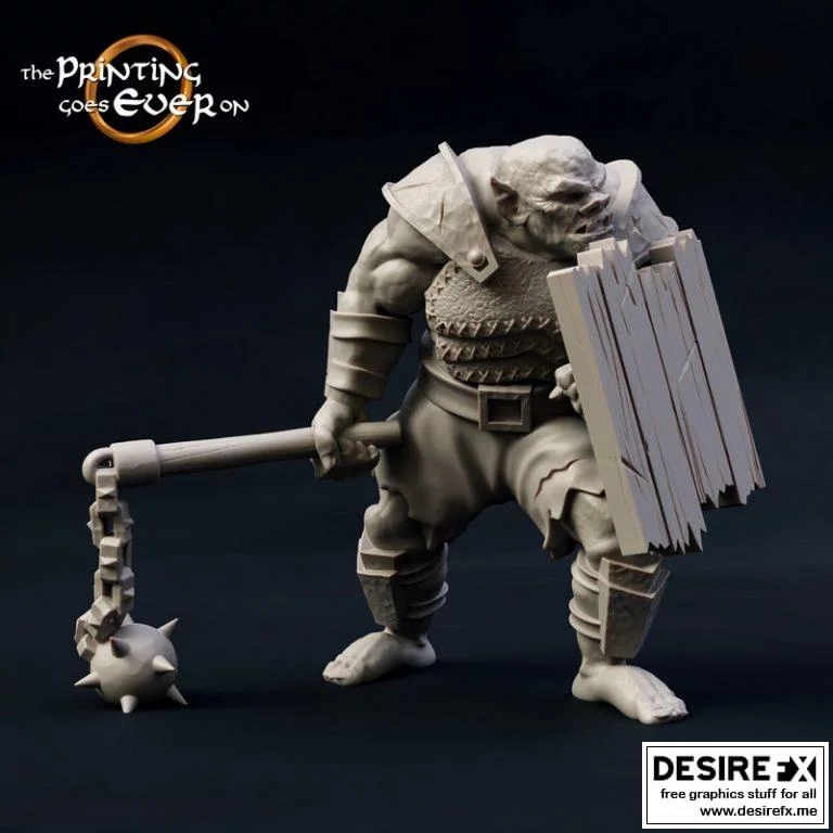 奥术暴徒 3D打印模型|Orc Thug