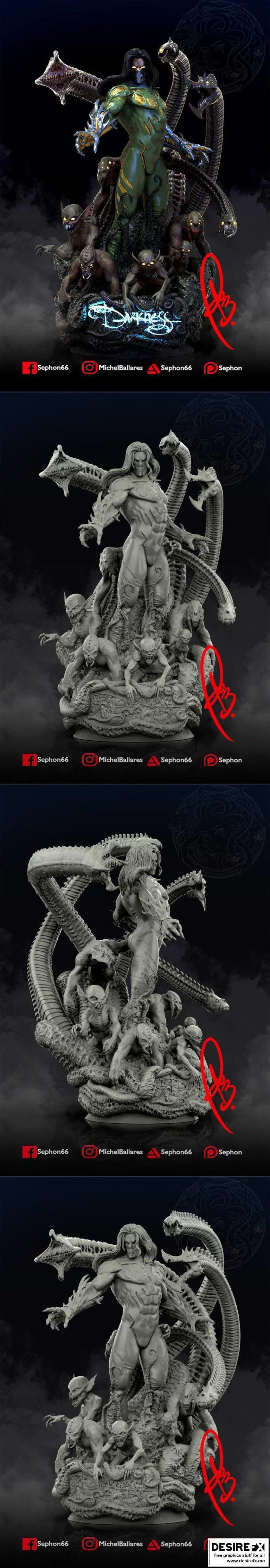 黑暗之境：创意鬼才MB作品《The Darkness》角色3D打印模型|The Darkness by Creative Geek MB