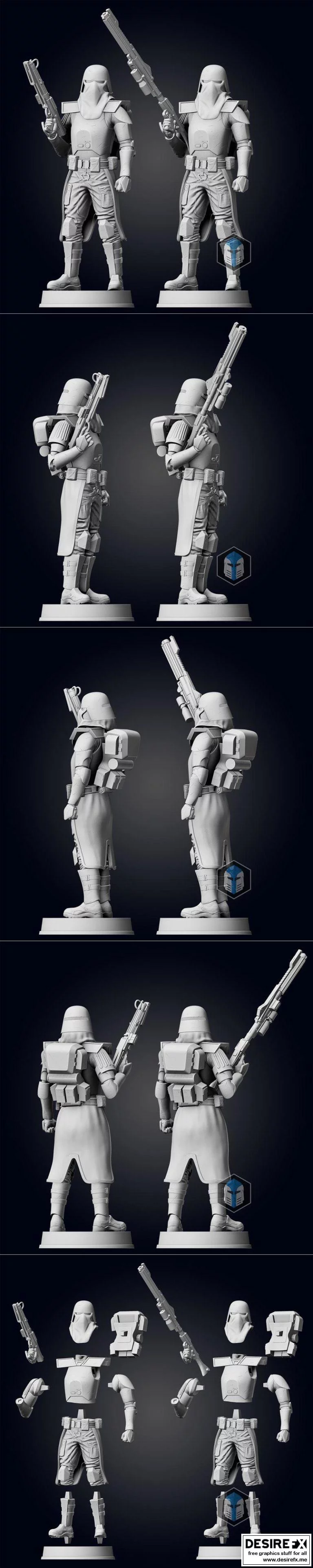 银河海洋 figurine - 三维打印模型|Galactic Marine Figurine – Pose 3