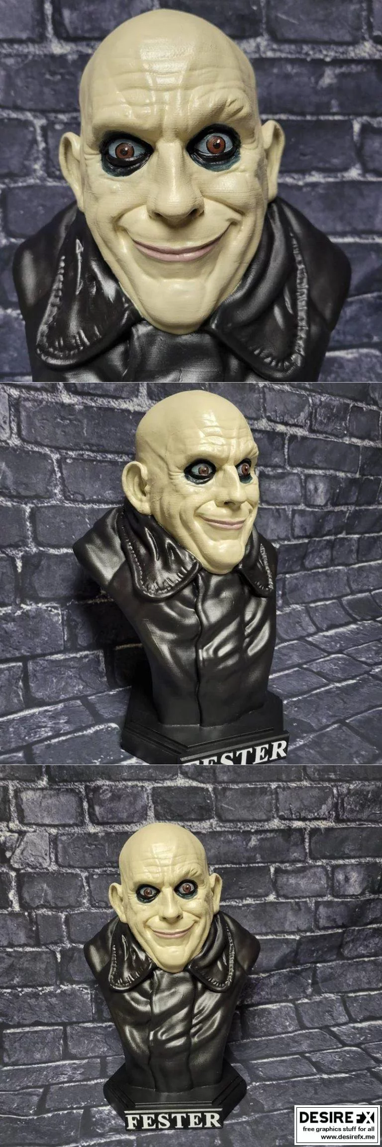 Fester Addams 3D打印模型|Fester Addams Bust