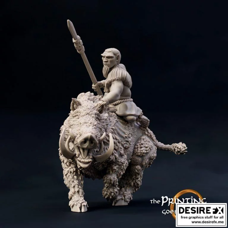 巨兽骑手3D打印模型|Great Boar with Rider