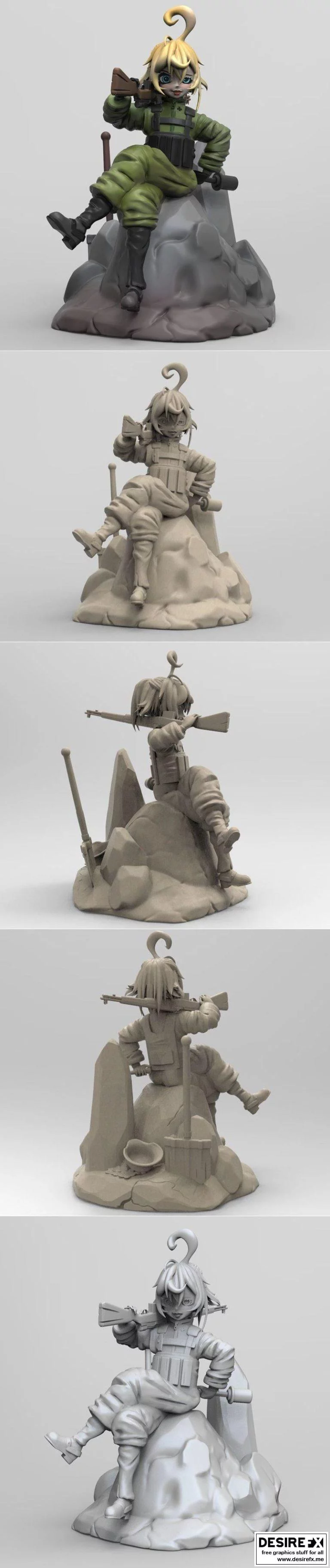 Tanya 3D打印模型|Tanya von Degurechaff