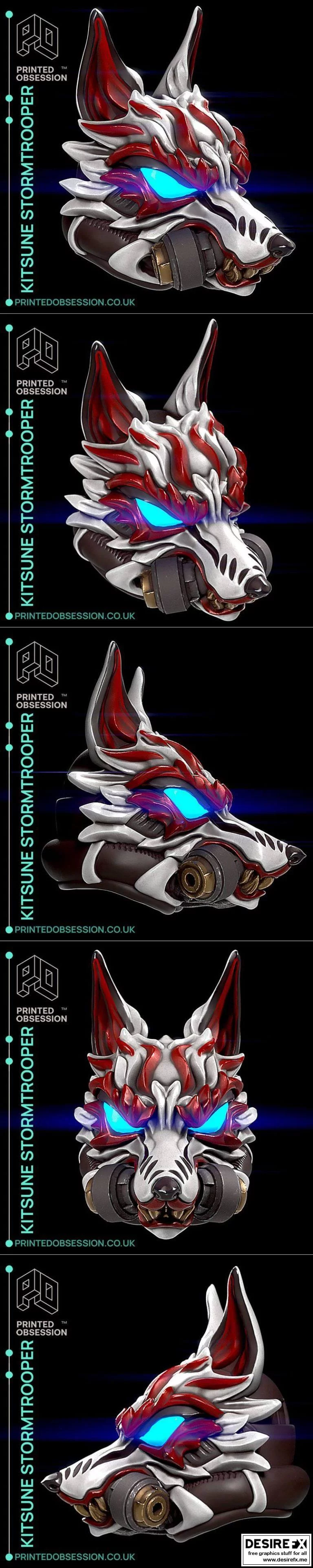 Kitsune风格星战步兵3D打印模型|Kitsune Storm Trooper – Starwars Fanart