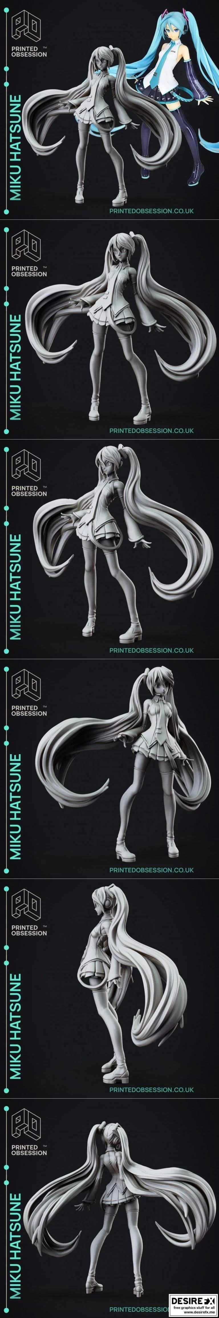 Hatsune Miku 3D打印模型|Miku Hatsune Volcaloid