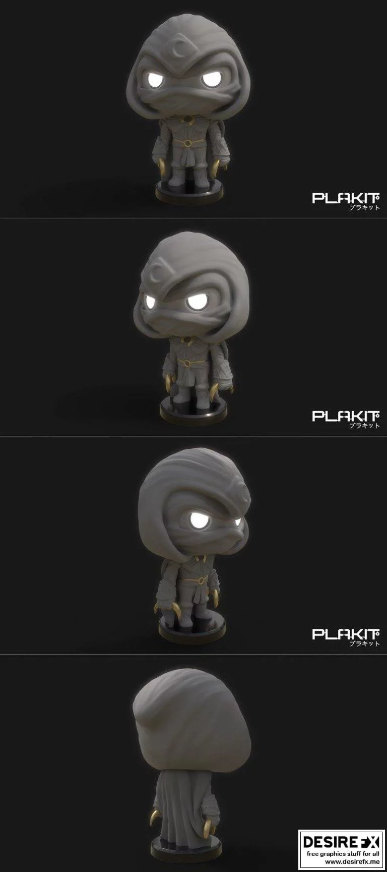 PlaKit 月光骑士 3D打印模型|PlaKit Moon Knight