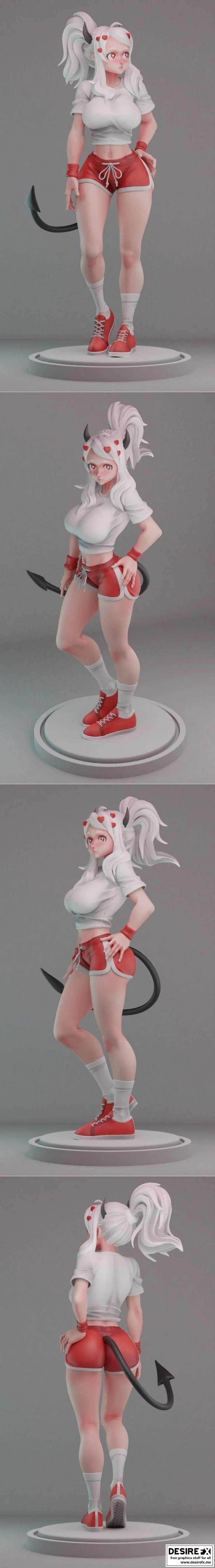 Helltaker模式斯健身房版3D打印模型|Helltaker – Modeus Gym Version