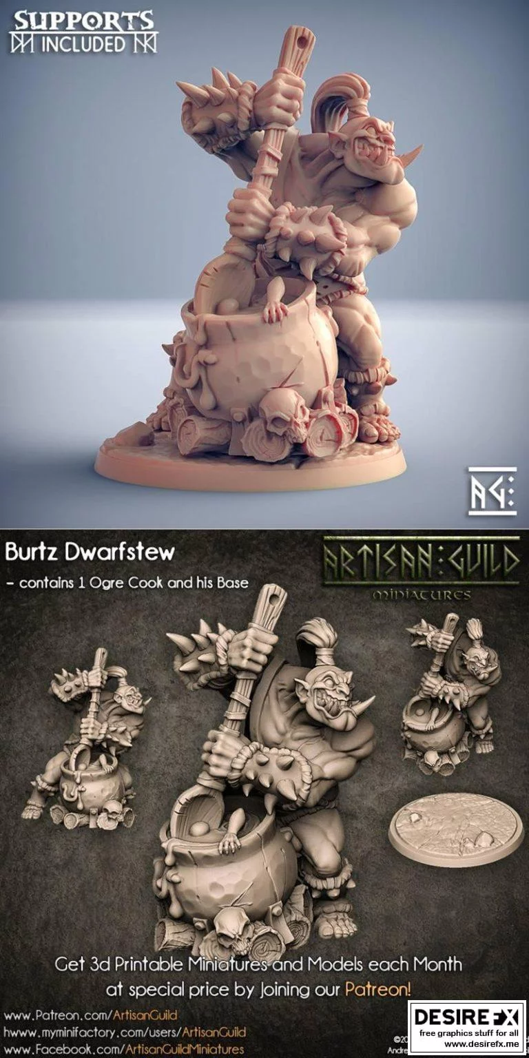 Burtz Dwarfstew 3D打印模型|Burtz Dwarfstew – Ogre Cook