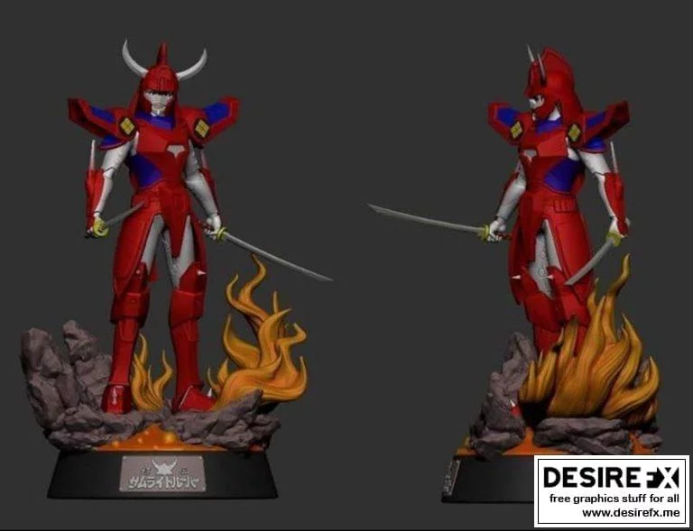 武士战魂3D打印模型|Samurai Warrior