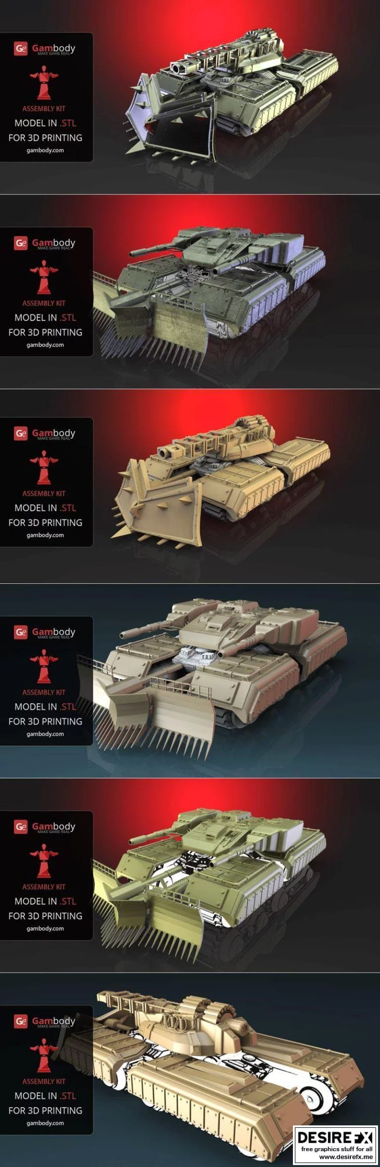 Mammoth Tank系列3D打印模型套装1-2|Mammoth Tank Accessories – Set 1-2