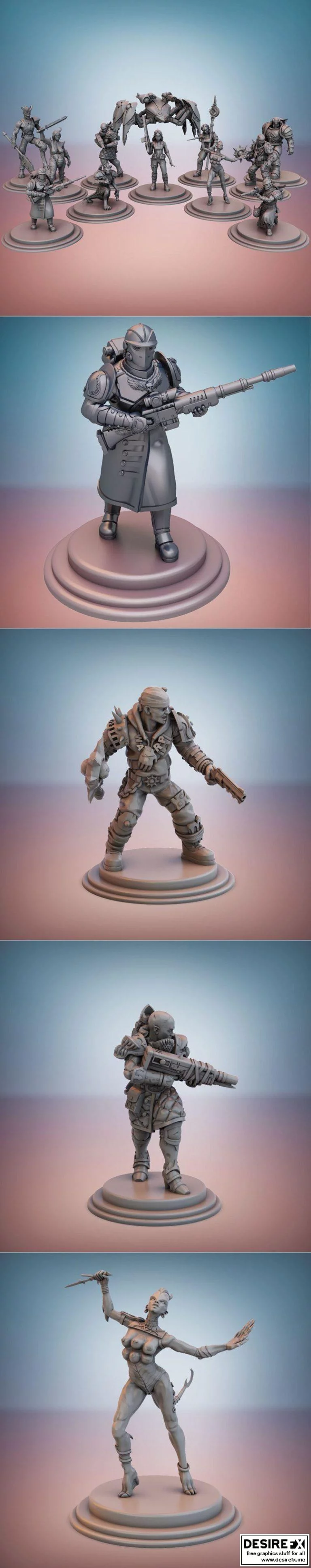 ZBS迷你玩品 - 未来科幻军队12人模型|ZBS Miniatures – SiFi army 12 army