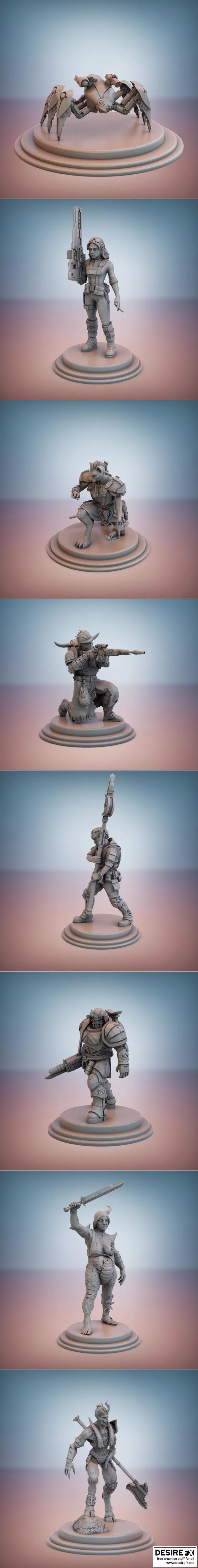 ZBS迷你玩品 - 未来科幻军队12人模型|ZBS Miniatures – SiFi army 12 army